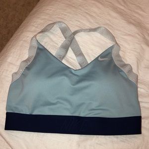 blue nike sports bra